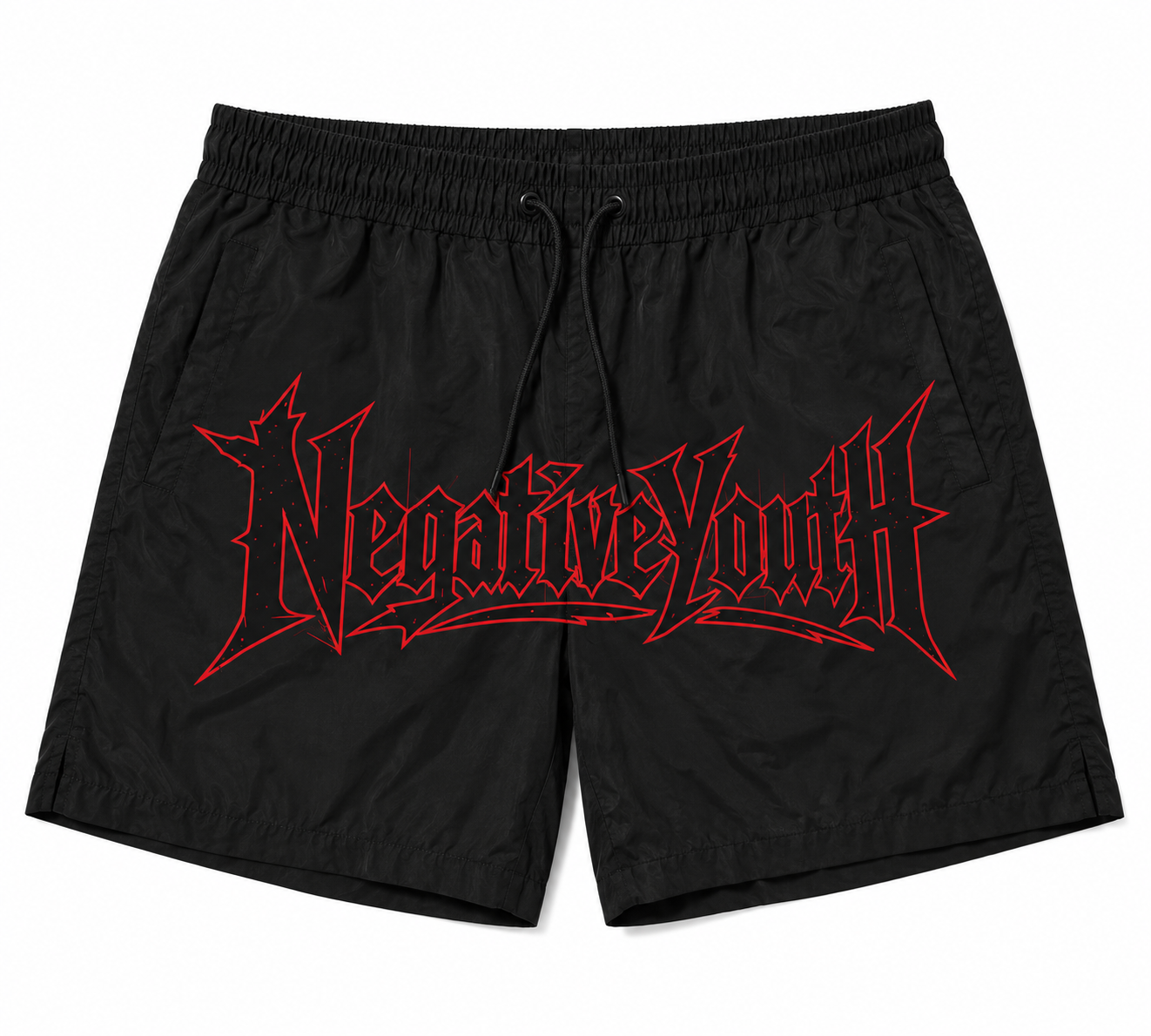 NEGATIVEYOUTH WINDBREAKER BLACK SHORT