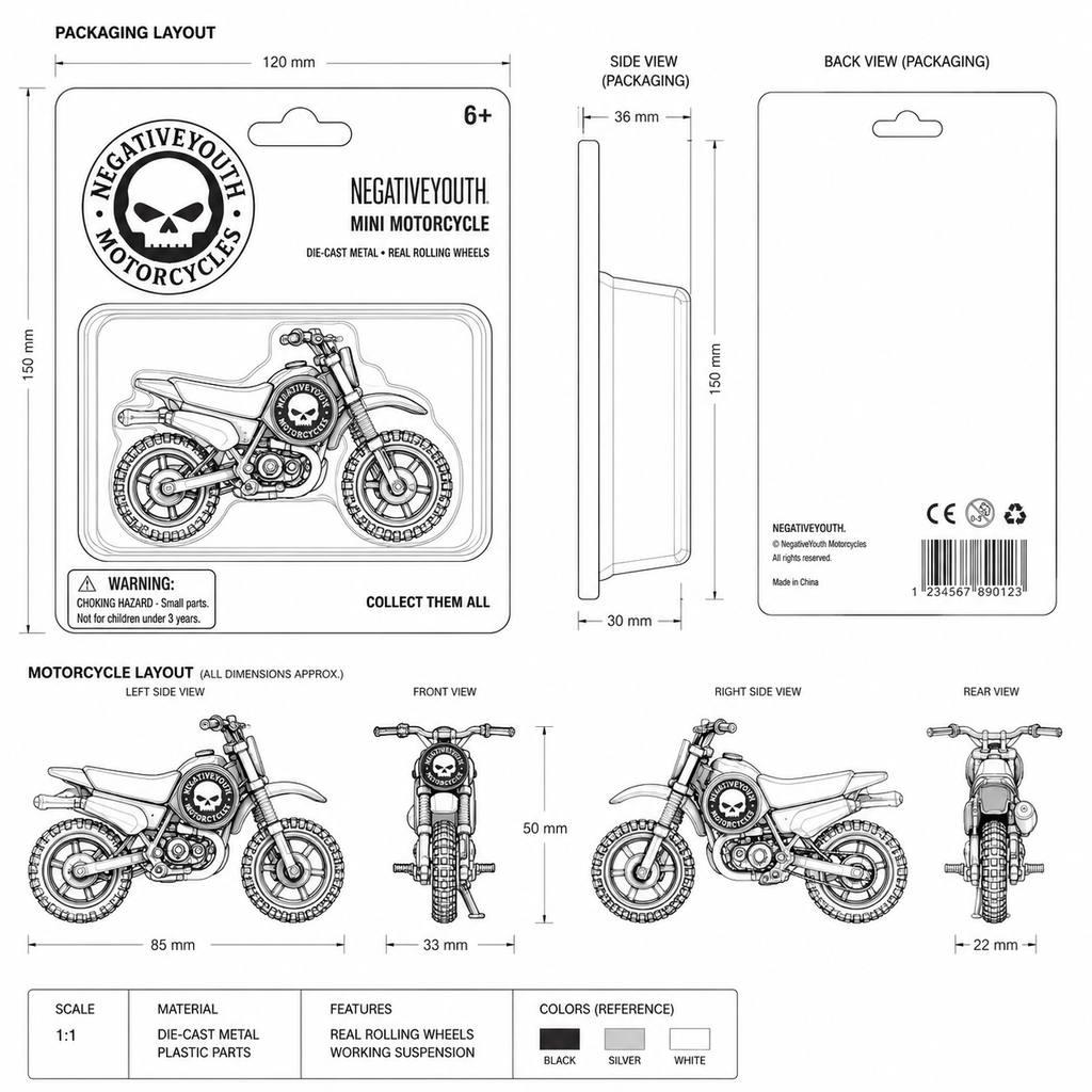 NEGATIVEYOUTH MINI MOTORCYCLE