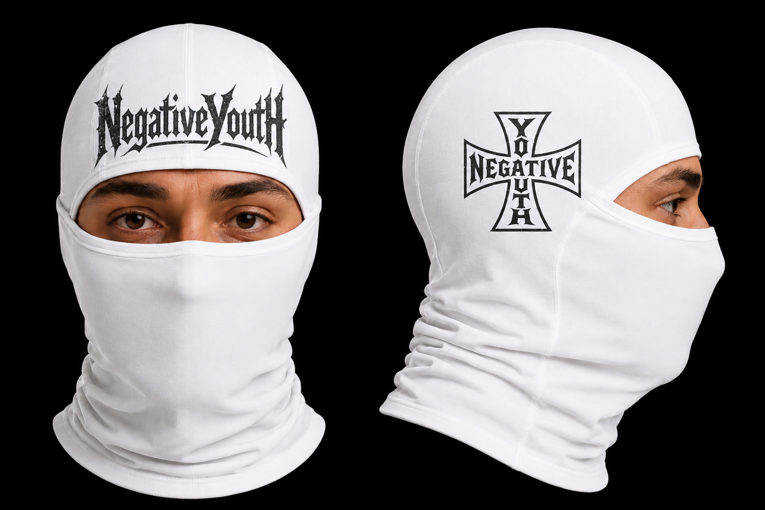 NEGATIVEYOUTH SINNER SKI MASK (FRONT LOGO INCLUDED)