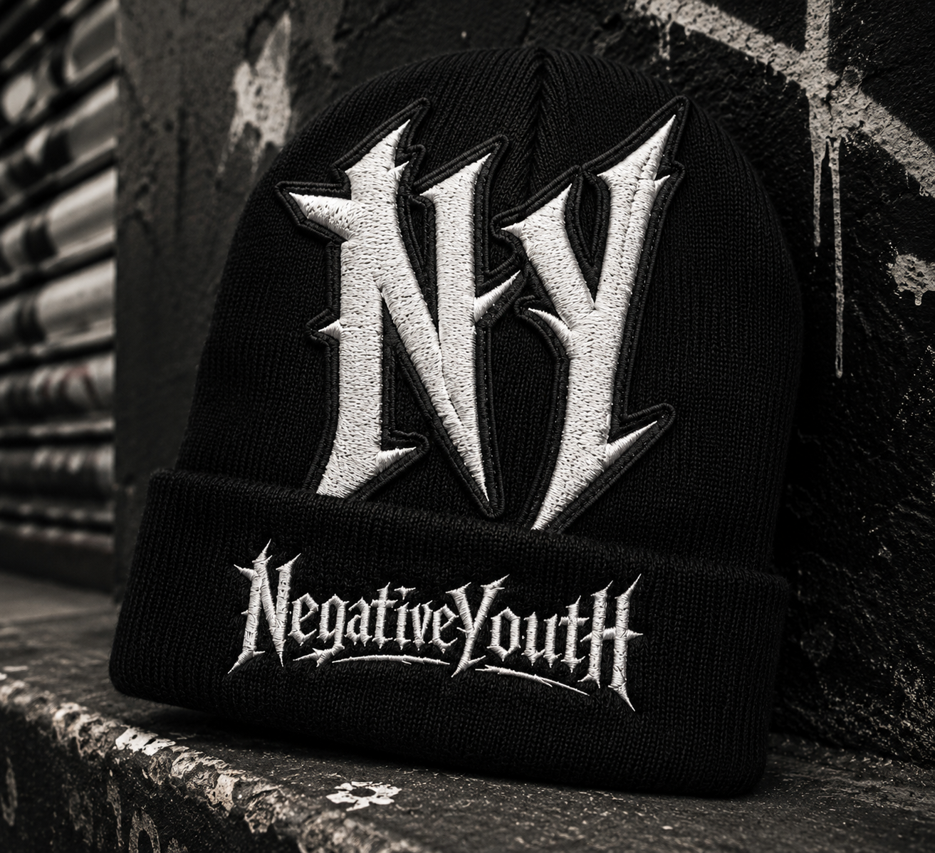 NegativeYouth Folded Jumbo Beanie