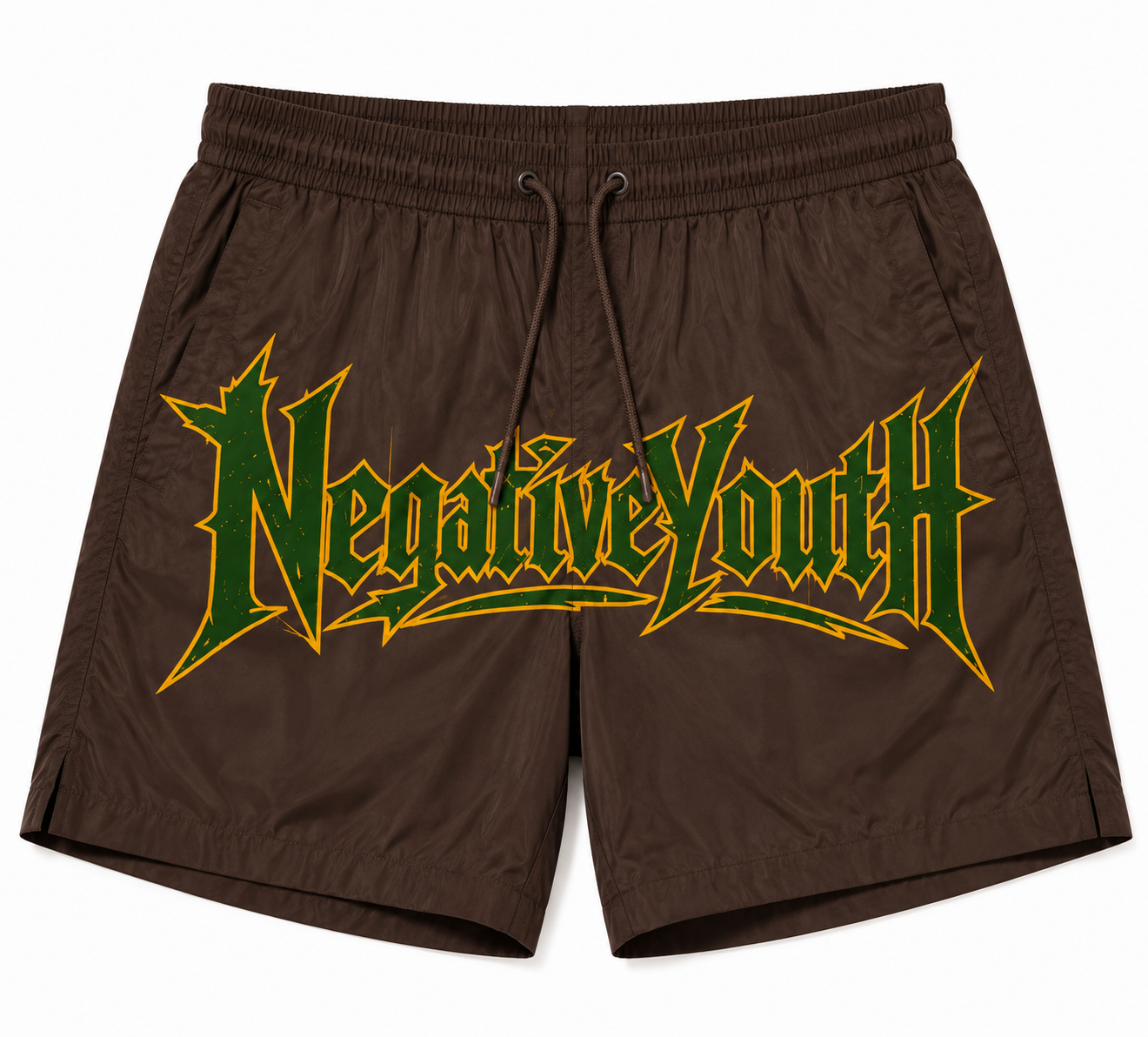 NEGATIVEYOUTH WINDBREAKER BROWN SHORT