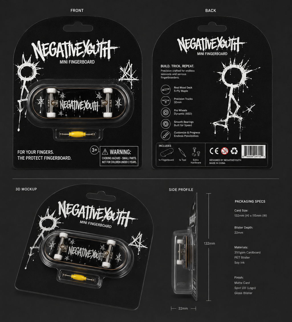 NEGATIVEYOUTH FINGER SKATEBOARD