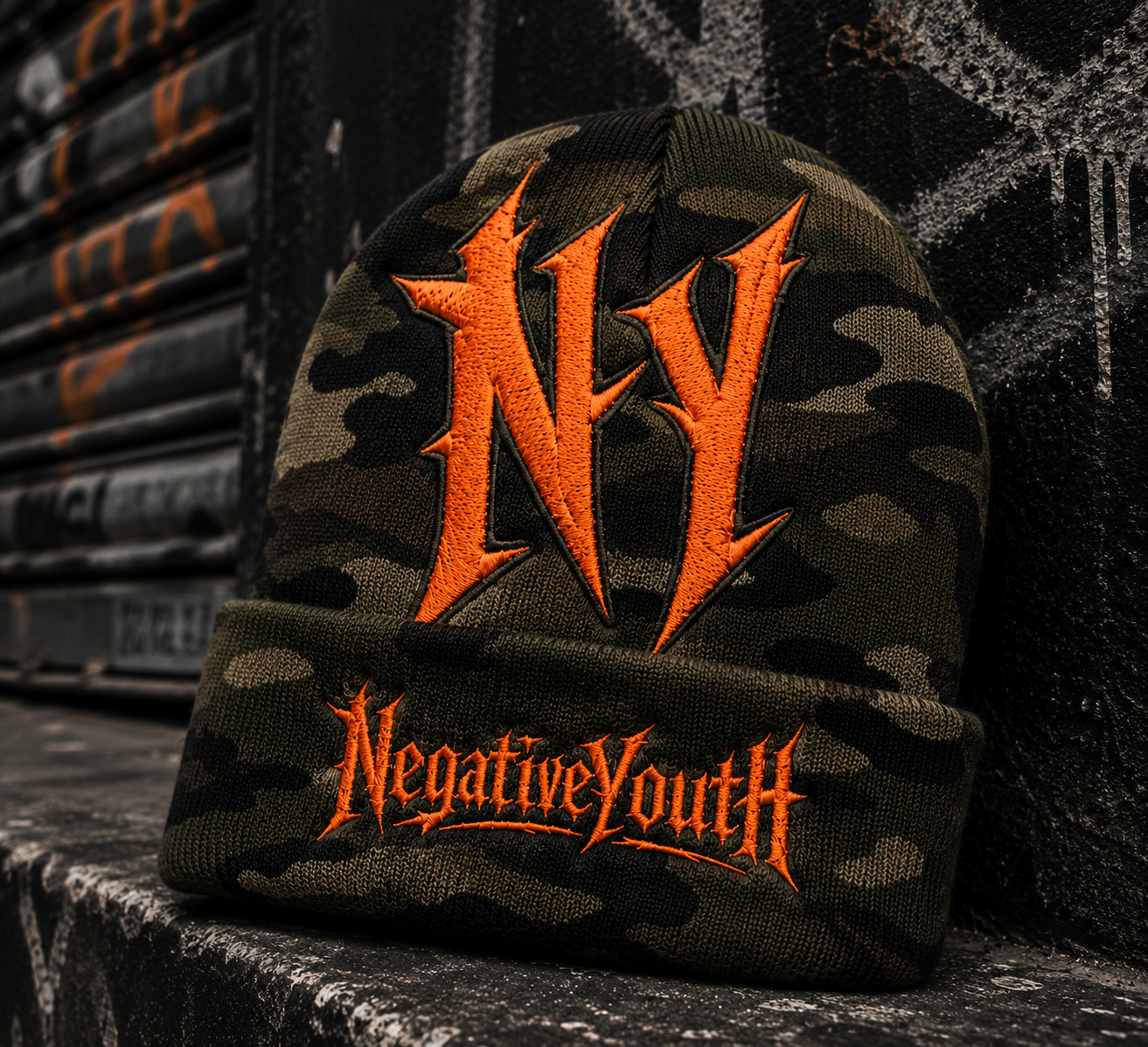 NegativeYouth Folded Jumbo Beanie