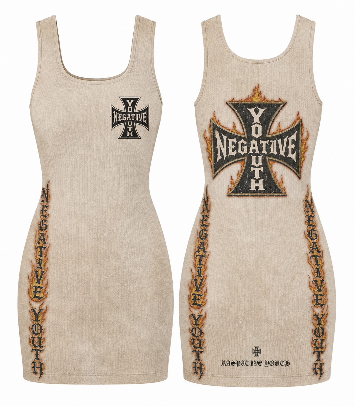 Firewomen Ribbed Tank Mini Dress