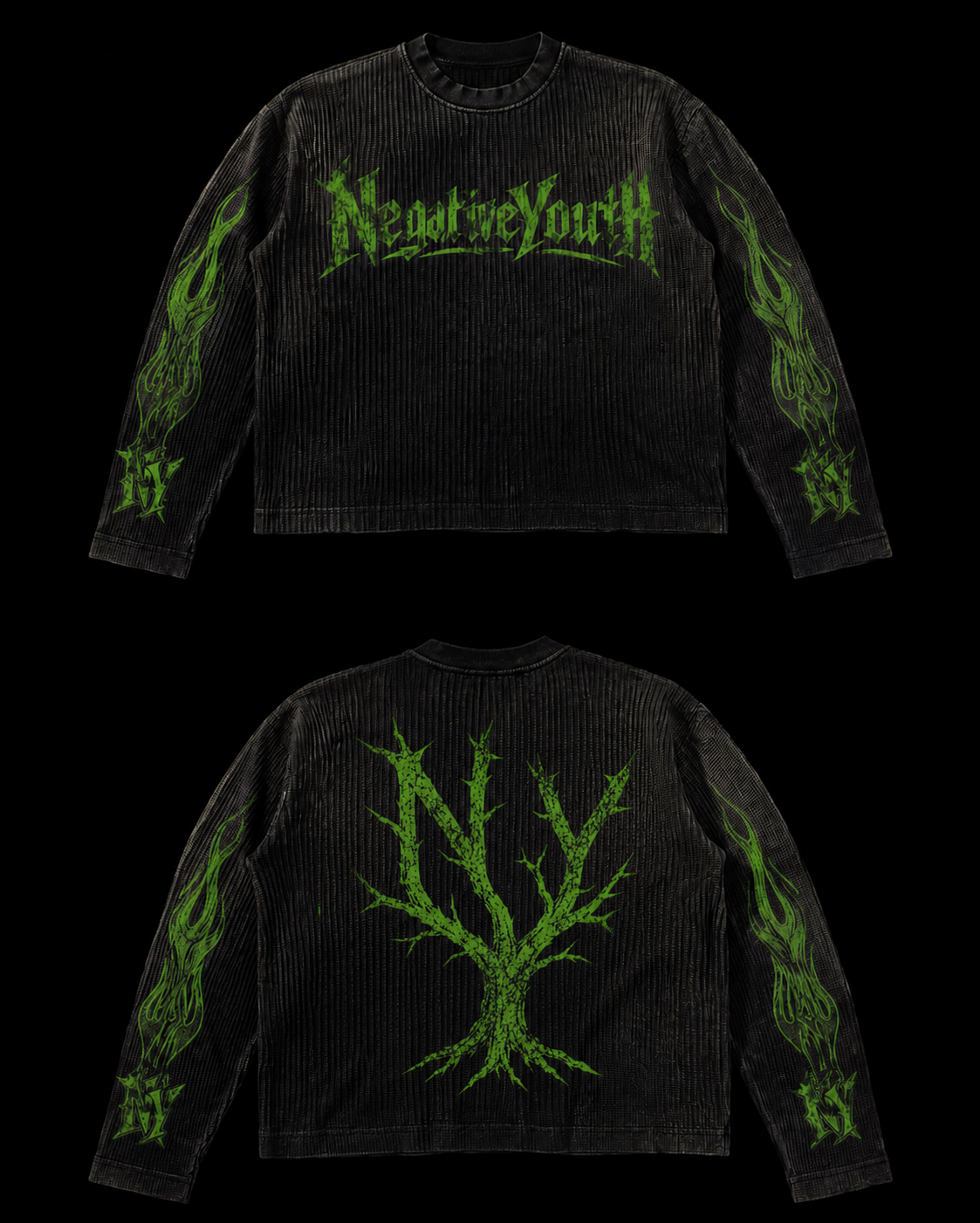 NEGATIVEYOUTH "GREEN GOBLIN" THERMAL LONGSLEEVE